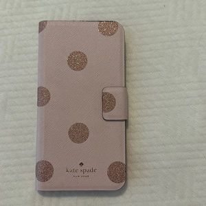 Polka dot Kate Spade iPhone 8 case with card holder
